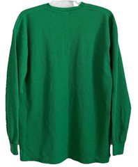 John Son Long Sleeve Thermal Shirt Green Waffle Knit Heavyweight Mens 2XL Cotton