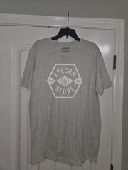Volcom Stone Graphic T Shirt Mens Large Gray Heather Short Sleeve Skate Surf