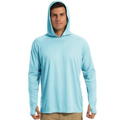 Men’s Sun Protection Hoodies UPF 50+ Quick Drying Outdoor Sport Performance Tops