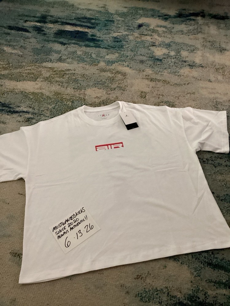 NWT Nike Air Jordan Jumpman “Air” White Graphic Loose Fit T-Shirt Men’s Sz XL