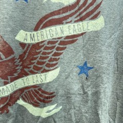 American Eagle Made To Last Gray Classic Fit Short Slee Tee Shirt Men’s Size L