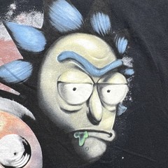 Rick And Morty Do As The Crystal Guide Size Large Black Shirt