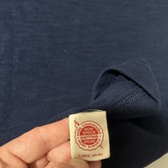 Non Stock Knitting Mills T-Shirt Men’s Size Large Navy Blue USA Made Workwear