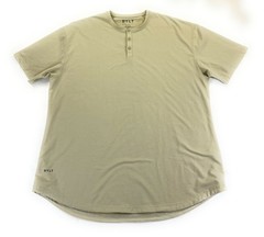 BYLT Basics Men’s Drop Cut Short Sleeve Henley Stretch Beige T-Shirt XXL