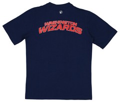 FISLL NBA Men’s Washington Wizards Team Color, Name and Logo Premium T-Shirt