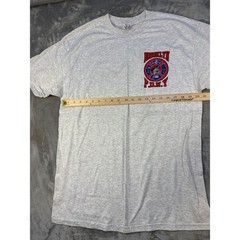 Hanes Heavyweight Mens Brooklyn FDNY Rescue 2 Graphic T-Shirt Ash Gray Large