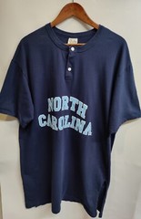 VTG Cotton Exchange Carolina Tar Heels Henley T-Shirt Men’s 2XL Long Length