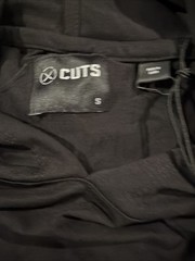 NWT Cuts AO Men’s Small Long Sleeve Hooded Curve-Hem Black Shirt- $72 Retail!