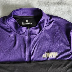 JMU Dukes 2XL Pullover Shirt Long Sleeve XXL Purple Black Colosseum Men’s