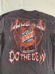 Hollister Mountain Dew Code Red Shirt Mens Medium Black Graphic Tee Boxy Fit on