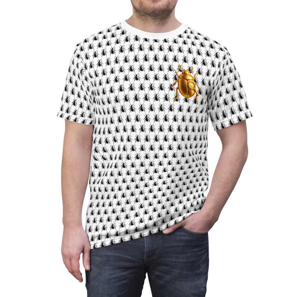 One Bug to Rule Them All Golden Beetle Full Graphic Pattern T Shirt Streetwear