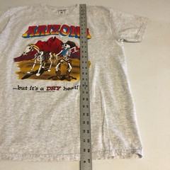 vtg Arizona Skeleton Cowboy/Horse T Shirt Sportex M 90s Southwest Graphic Tee