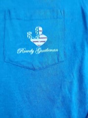 Rowdy Gentlemen Reagan Bush 84 Logo Mens Medium Blue Long Sleeve T-shirt