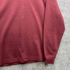 Uniqlo U Mock Neck Long Sleeve Shirt Mens L Burgundy Heavyweight Casual Tee