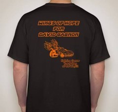 Cancer Fund Black Orange T-Shirt L, XL, XXL, XXXL – Wings Of Hope David Gagnon