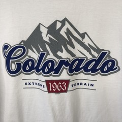 Comfort Colors Colorado Shirt Mens Large White Long Sleeve Mountain Graphic NEW