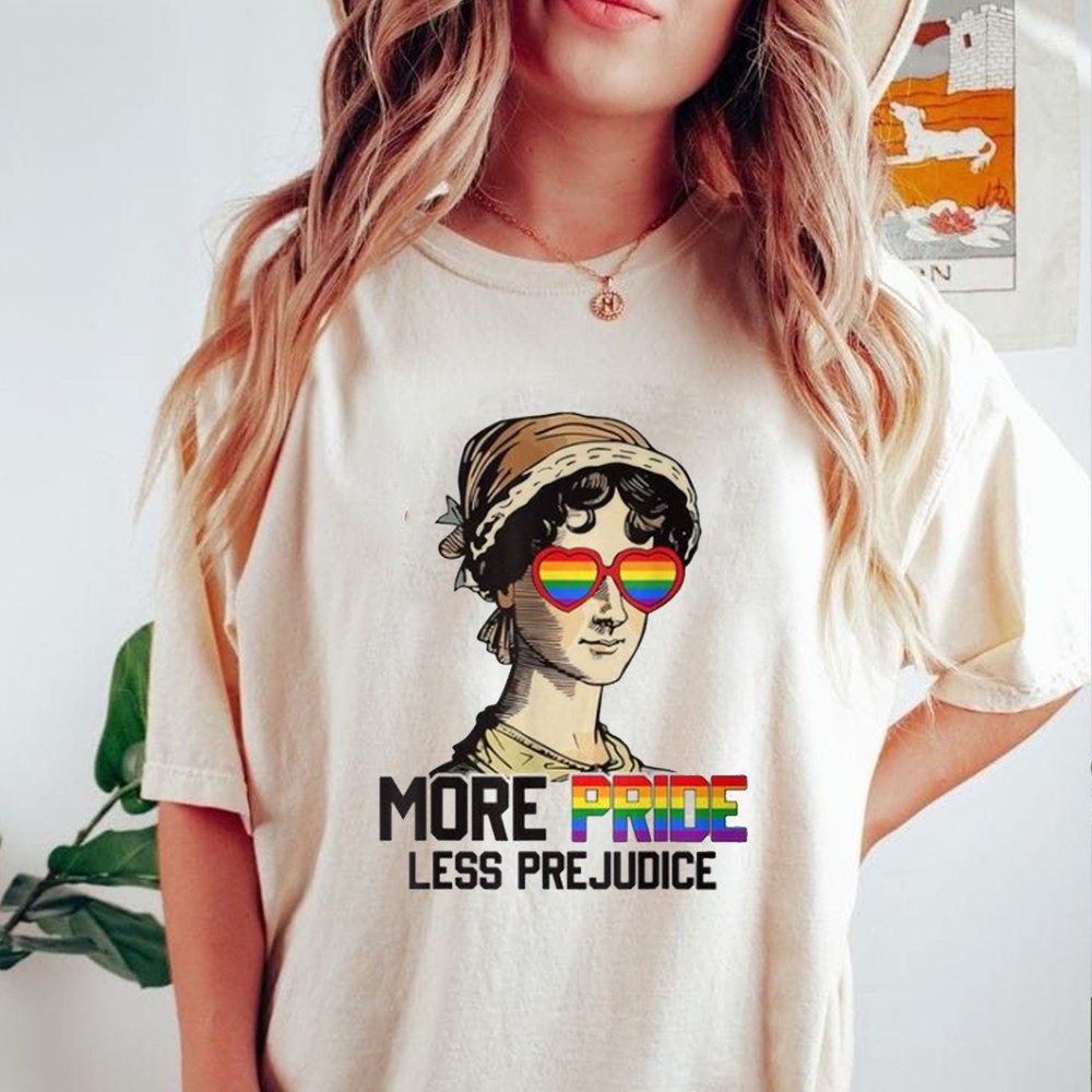 More Pride Less Prejudice Tee, LGBTQ+ Gay Proud Ally Tee, Pride Month T-shirt