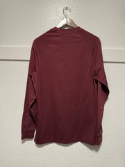 Men’s adidas Y-3 Burgandy 3 Stripes Long Sleeve T-Shirt New IV5621 Size XS
