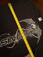 SIN CUSTOM GRAPHIC T-SHIRT ( MENS SIZE MEDIUM ) BLACK PREOWNED