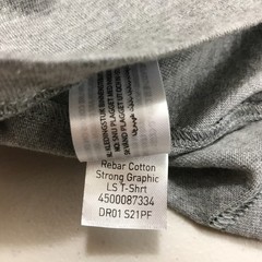 New ARIAT Men’s Rebar Cotton Strong Graphic T-Shirt Gray Long Sleeve Size M