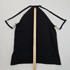 Calvin Klein Raglan Sleeve Button T-Shirt Men’s Medium Black & White EUC LN