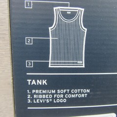 Levi’s Premium Cotton Tank Top Men’s Size Large 5 Pack White NEW 6HMTK501