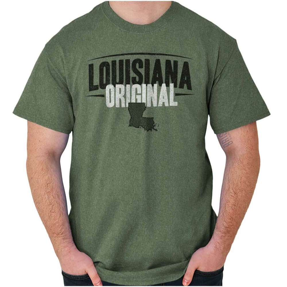 Louisiana Original Souvenir Tourist State LA Womens or Mens Crewneck T Shirt Tee
