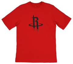 FISLL NBA Men’s Houston Rockets Team Color, Name and Logo Premium T-Shirt