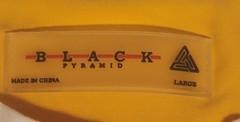 Black Pyramid Chris Brown Jersey T-Shirt Yellow White Japanese Patch Men’s Large