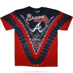 Atlanta Braves V Tie-Dye T-Shirt — Grateful Dead Collab Style Officially License