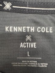 Kenneth Cole Mens Black Long Sleeve Active T-Shirt L Reflective Wicking