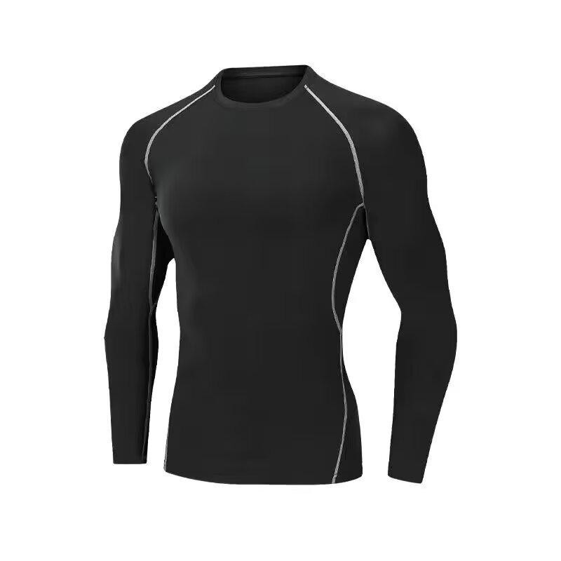 Men’s T-shirt Men Running Sport T Shirt Men Compression Fitness Tops Tee Quick