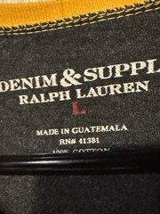 Denim & Supply Ralph Lauren L 2tone T-Shirt Ride America Motorcycle Graphic (N)
