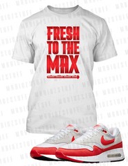 Fresh To The MAX Sneaker Tee Shirt To Match Max 1 86 Big Bubble Black White