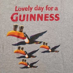 Vtg Guinness T Shirt Mens M Gray Toucan Lovely Day For A Beer Single Stitch 90s