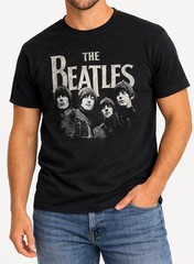 Licensed Beatles Rubber Soul Graphic T-Shirt Men’s M Black Rock Tee NWT