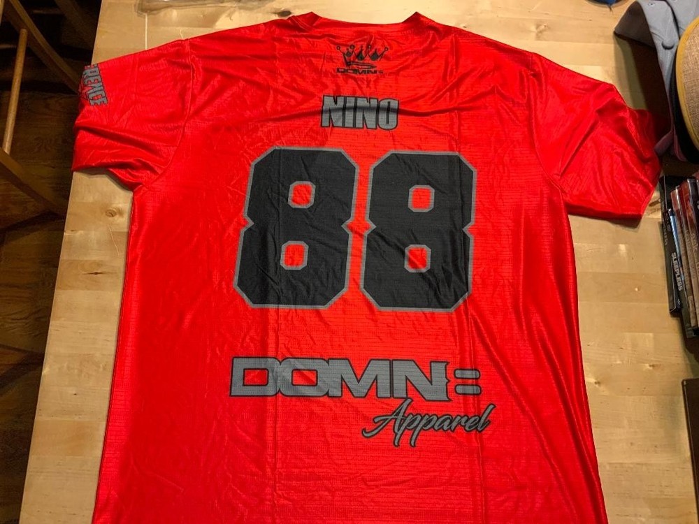 playtime red mesh 1-57 roofing short sleeve shirt size x large