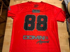 playtime red mesh 1-57 roofing short sleeve shirt size x large