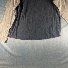 Carbon2Cobalt Shirt Mens Large Long Sleeve V Neck Raglan Contrast Casual Pullove