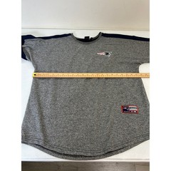 NFL Team Apparel New England Patriots Gray Navy Long Sleeve Shirt Mens Large L