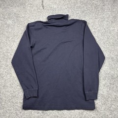 Eddie Bauer Turtle Neck Long Sleeve Shirt Mens LT Navy Blue