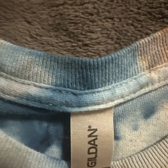 GILDAN TIE DYE Medium SHORT SLEEVE GRAY PINK BLUE RED Swirl OF MANY COLORS