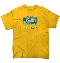 Life is Crap Online Dating Scam Joke Funny Womens Graphic Crewneck T Shirt Tee
