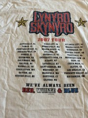 Rare! Vintage 2007 Lynyrd Skynyrd Tour T-shirt ~ XL Rebel Southern Rock