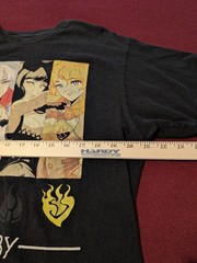 RWBY Anime Black T-Shirt – Ruby, Weiss, Blake, Yang | Official Rooster Teeth – L