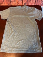 Akinz Hand-Printed Octopus & Ship Design T-Shirt Gray Crew Neck organic tee