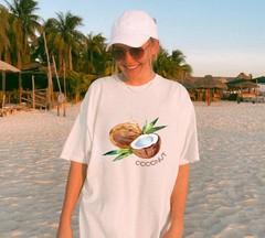 Coconut Retro Beach Summer Island Comfort Tee