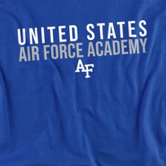 U.S. Air Force Academy Adult T-Shirt Stacked, Royal Blue, S-5XL