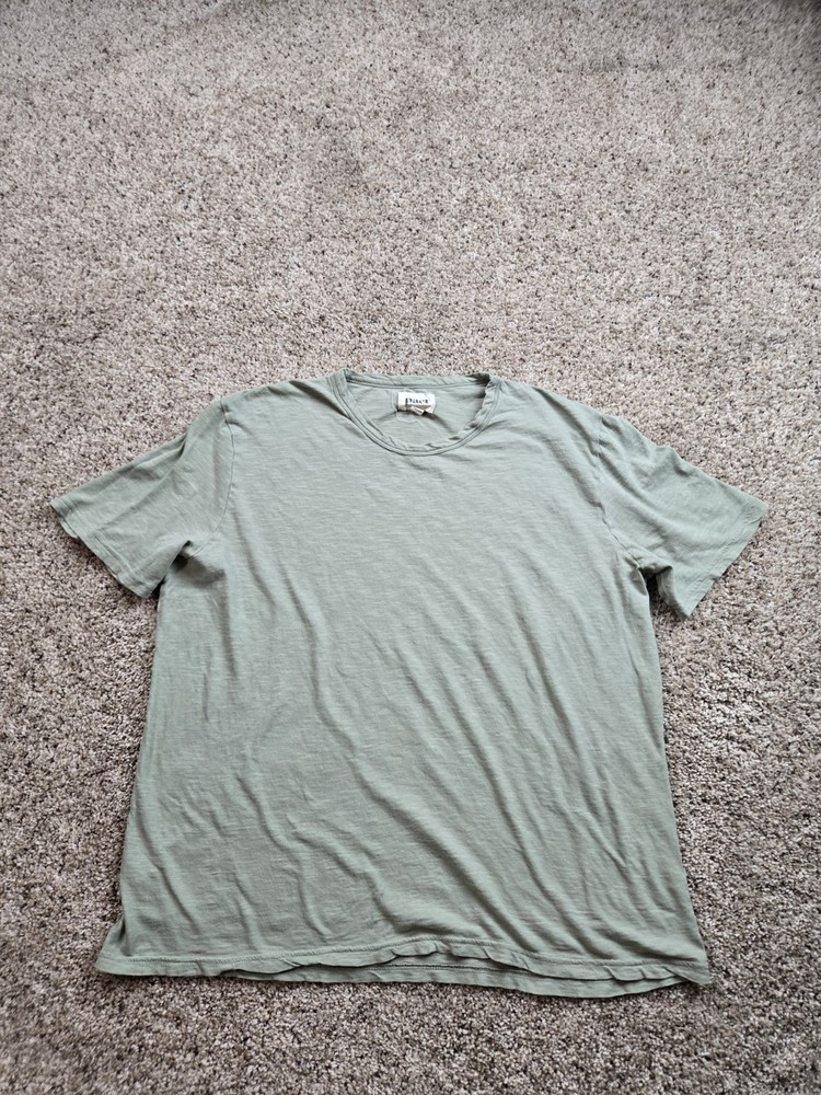 Pact Shirt Mens Large Green Long Sleeve Organic Cotton Pullover Casual