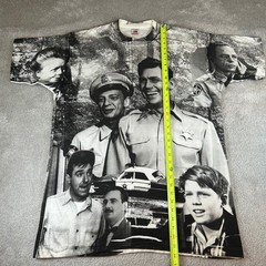 Vintage 90s Andy Griffith Show T-Shirt Mens XL Grey All Over Print 1992 USA Rare